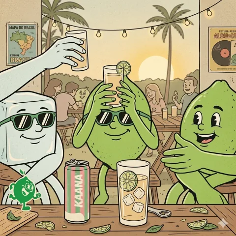 Com os amigos